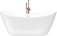 Rea - Badkuip- Ferrano Slim 180 - Wit - Acryl - 180X80X74,5Cm