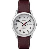 Timex Easy Reader mannen 35mm lederen band horloge T20041
