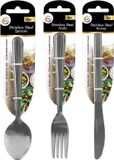 DID tafel diner bestek set messen/vorken/lepels - Voor 20x personen - 19 tot 22 cm in het zilver