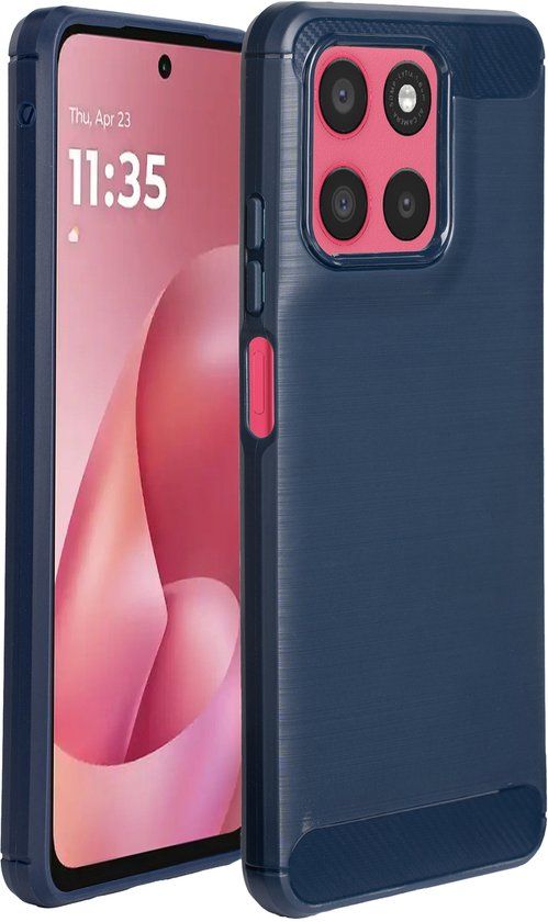 imoshion Hoesje - Geschikt voor Motorola Moto G57 Power - Brushed Backcover - Donkerblauw