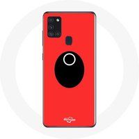 Maniacase Hoesje voor Samsung Galaxy A21S Inktvis Game soldaat masker cirkel