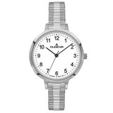 Dugena 4461092 Fiona Polshorloge Dames Zilverkleurig Staal Mineraalglas Quartz Analoog