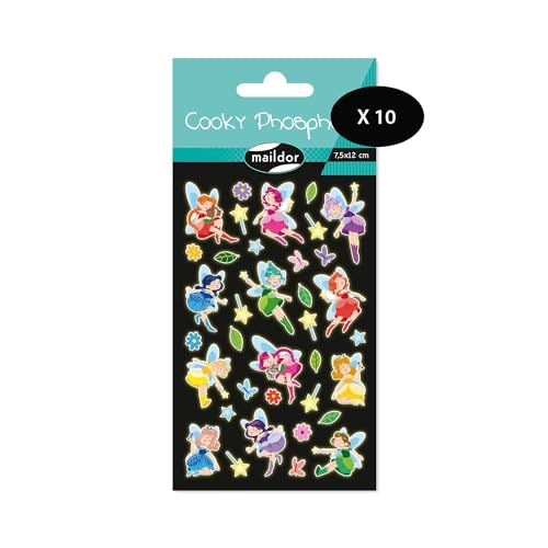 Maildor CY166Cpack - Cooky Phospho, Sach 1 pl 7,5 x 12 cm, feeën - 10 stuks
