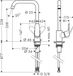 Hansgrohe Focus 1-gr robinet de cuisine 260 aspect inox 31821800