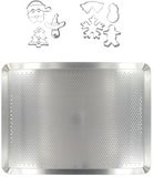 Zenker Microgeperforeerde bakplaat van 40 x 30 cm en 7 roestvrijstalen kerstkoekjesvormpjes
