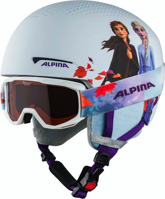 Alpina Zupo Disney Skihelm + Piney Skibril - Frozen - Maat: 48 - 52 cm