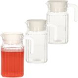Billiet - Vanlaere Carafe à eau en verre avec poignée - 4x - 0,5 Litre - pichet
