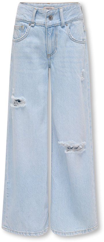 ONLY KOGMOTT Wide Leg Jeans Light Blue Denim Maat 140
