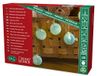 Konstsmide LED decoratieve lichtketting, lichtblauwe papieren lantaarns, 12 warmwitte diodes, 24 V interne transformator, transparante kabel - 3191-443