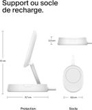 Belkin Magnetische Qi2-oplaadstation, 15W, Draadloos Opladen, Wit