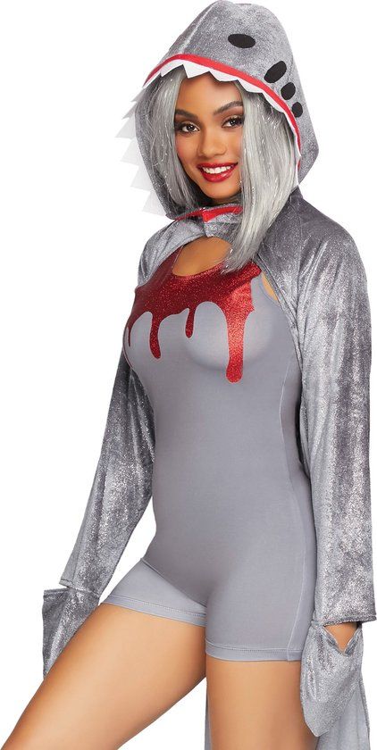 Leg Avenue Onderwater Hottie Shark - Medium/Large - Grijs