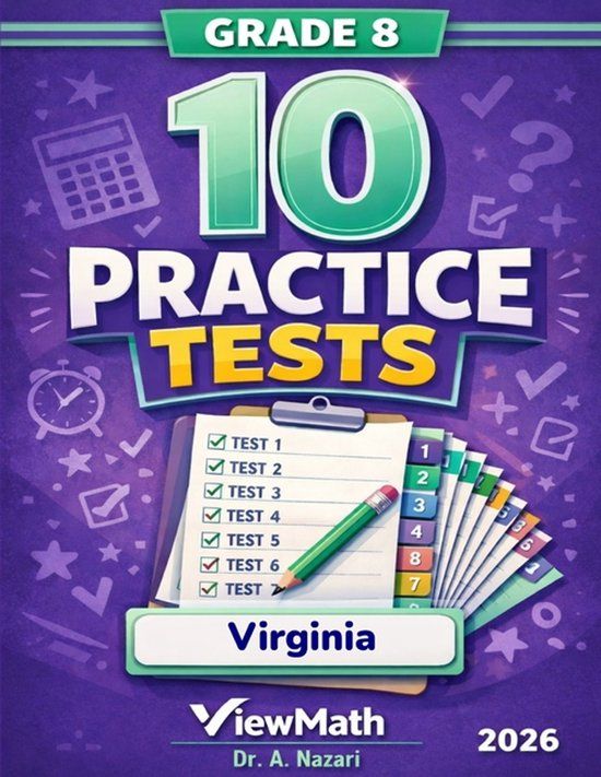 10 Libri GmbH 10 Virginia SOL Grade 8 Math Practice Tests