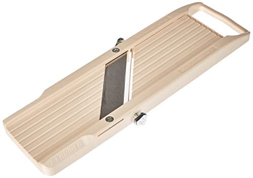 Benriner Japanse mandoline, ivoorkleurig, 31,5 x 11 x 3 cm.