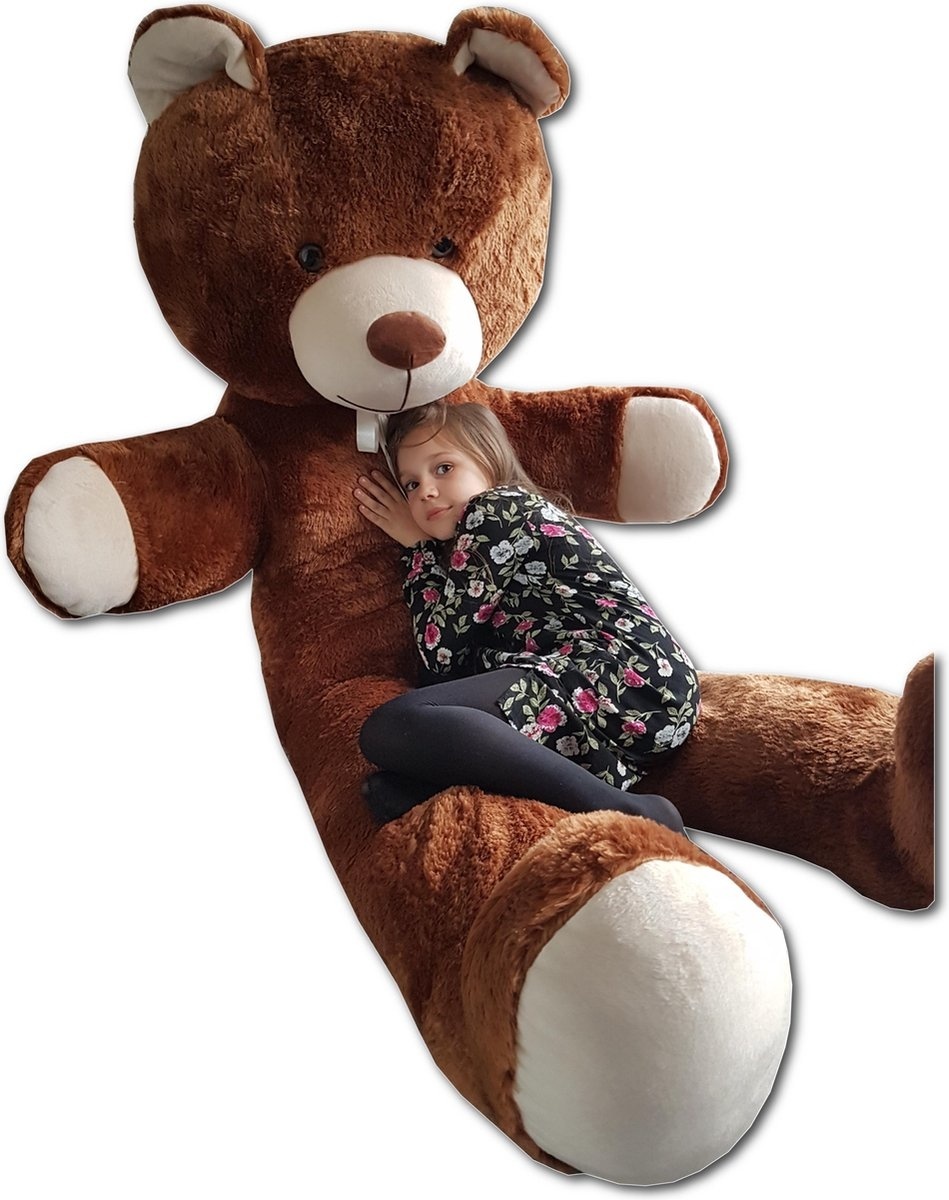 Viking Choice Grote knuffelbeer 2 meter bruin 205 cm XXL