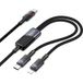 Hoco U139 2in1 USB-C - Lightning / USB-C câble de données et de charge, 100W, 1.2m, noir
