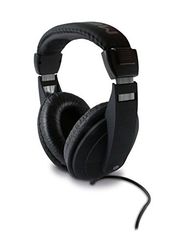 METRONIC 480143 hoofdtelefoon, bekabeld, licht, verstelbaar, stereo, kabel van 6 m, 3,5 mm jack + 6,35 mm adapter zwart