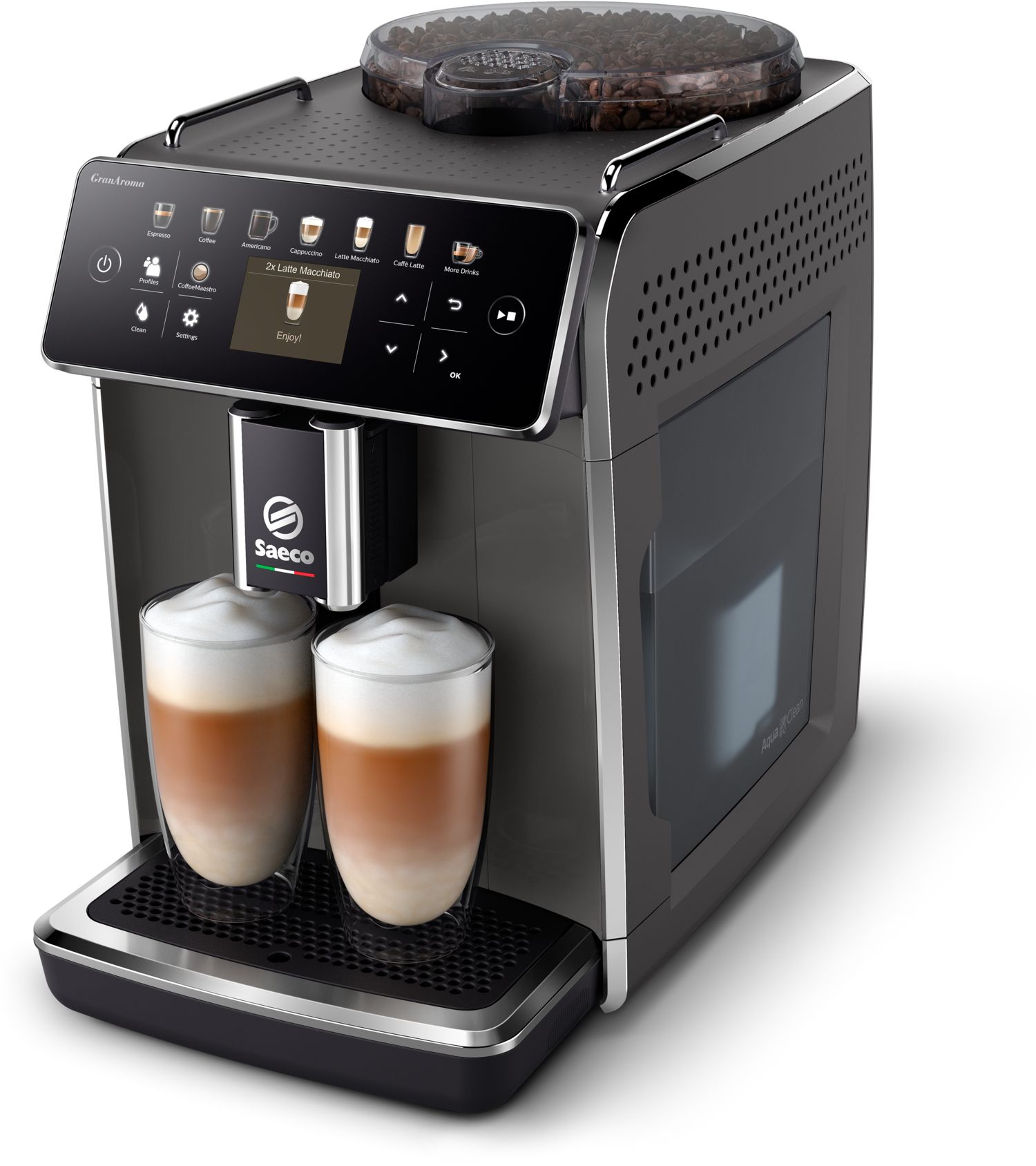 Saeco GranAroma SM6580/10 Volautomatisch Espressoapparaat - Grijs/Zilver