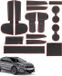 Kia Ceed tapis antidérapants, 15 pièces, noir et rouge