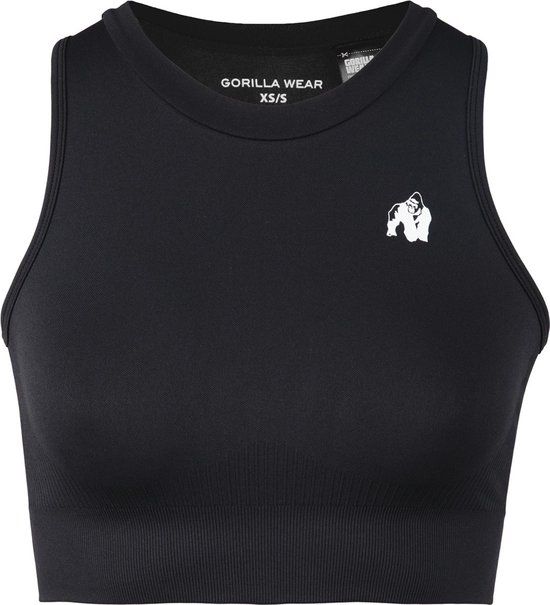 Gorilla Wear Olivia Seamless Crop Top - Black - M/L