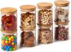 EZOWARE Set de 8 bocaux de stockage en verre hermétiques de 450 ml