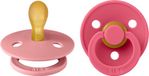 BiBs Fopspeen - Symmetrisch - 2 Stuks - 0-6 Mnd - Dusty Pink/Coral
