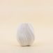 Vase Twist en porcelaine blanche vagues, H15cm
