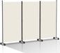Bol Paravent roulant 3 panneaux 263x181 cm beige