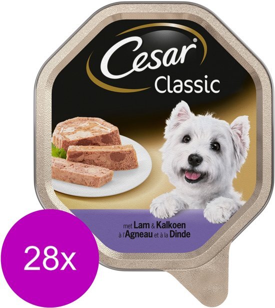 Cesar Alu Classic 150 g - Hondenvoer - 28 x Lam&Kalkoen