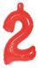 Folat 20224 Opblaasbaar getal 2 Rood