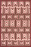 Safavieh Geometrisch Geweven Binnen/Outdoor Vloerkleed, Beachhouse Collectie, BHS173, Rood & Creme, 79 X 152 cm