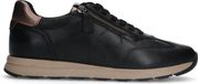 No Stress - Dames - Sneakers en cuir noirs avec fermeture éclair - Taille 37