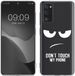 kwmobile telefoonhoesje geschikt voor Samsung Galaxy S20 FE - Hoesje voor smartphone in zwart / transparant - Don't Touch My Phone design