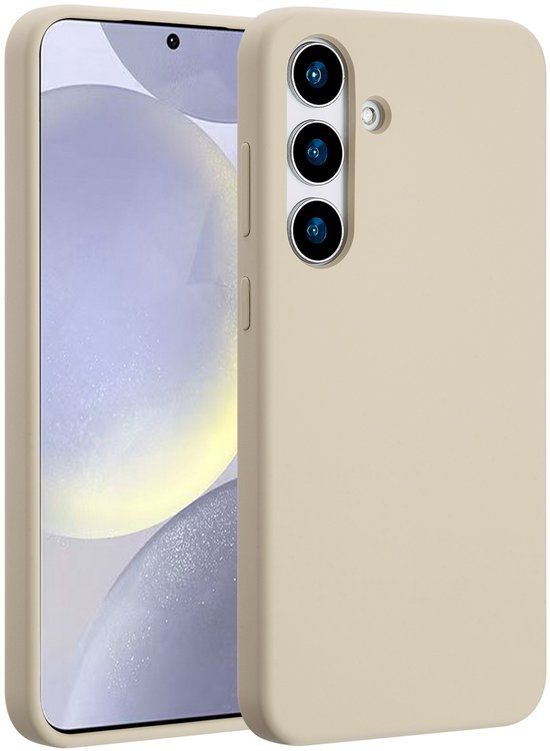 Accezz Liquid Silicone Backcover met MagSafe voor de Samsung Galaxy S25 Plus - Stone