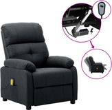 vidaXL Massagestoel elektrisch stof donkergrijs