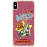 Versterkt hard hoesje - Compatibel met Apple iPhone X - ontwerp retro disco