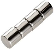 First4magnets F674-4 diameter x 10 mm dikke N42 neodymium-magneten 3,9 kg trekken (set van 4), zilver, 25 x 10 x 3 cm