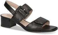 Caprice Dames Sandaaltje 9-28205-44 022 G-breedte Zwart Leer Kittenhak 38 EU