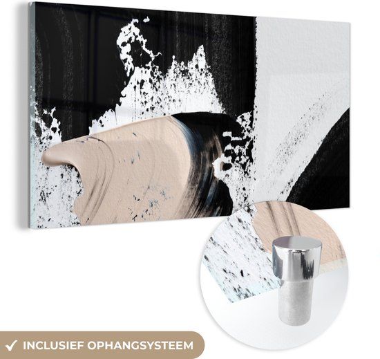 MuchoWow® Glasschilderij 160x80 cm - Acrylglas Schilderij - Multicolor - Abstract Design