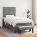 Maison Exclusive - Boxspringbed met matras, **donkergrijs**, 80 x 200 cm, textiel