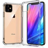 Versterkte iPhone 11 Versterkte Beschermhoes Transparant Siliconen TPU Schokbestendig