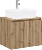vidaXL Badkamermeubel Set Artisanaal eiken Bewerkt hout
