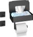 SURFOU Toiletrolhouder Zwart
