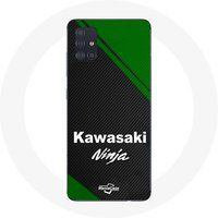 Maniacase Hoesje voor Samsung Galaxy A71 Kawasaki Ninja Logo