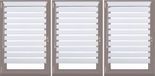 Sans marque 3 x duo store - tamisant - sans perçage - 90 x 150 cm - blanc