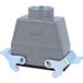 Harting Han 16b Boîtier d'accouplement, haut, 1xm32 sortie de câble droite, avec 2 étriers, raccord M32 plage de serrage 11,0mm - 21,0mm - 1 pièce