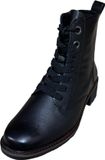 Solidus Kinga Zwarte Biker Stretch Veterboots Dames Maat 38.5