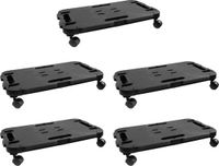 vidaXL - Transporttrolleys - 5 stuks - 200 kg - polypropeen - zwart