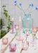 Decoris Porte-bougie en verre tulipe H16cm