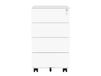 JOYFURNOS Armoire à dossiers mobile préassemblée blanc nuage – verrouillable, 4 tiroirs, rangement pour documents et fournitures, 39 x 45 x 69,3 cm – idéale pour le bureau ou l’espace de travail à domicile