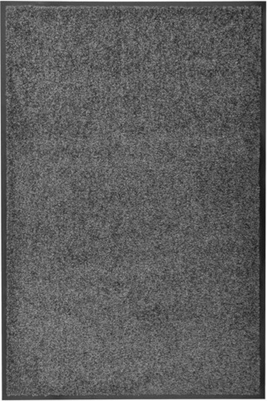 vidaXL Deurmat wasbaar 60x90 cm antraciet